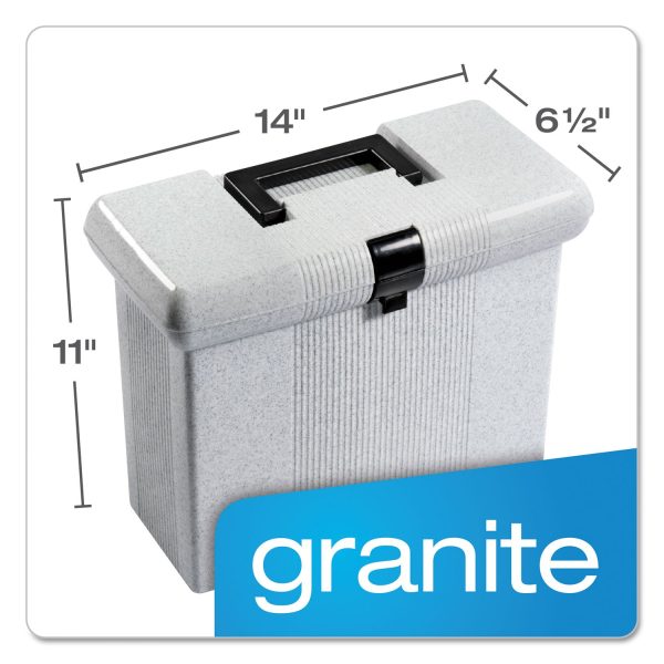 Portable File Boxes, Letter Files, 14.88  x 6.5  x 11.88 , Granite For Cheap - Image 3