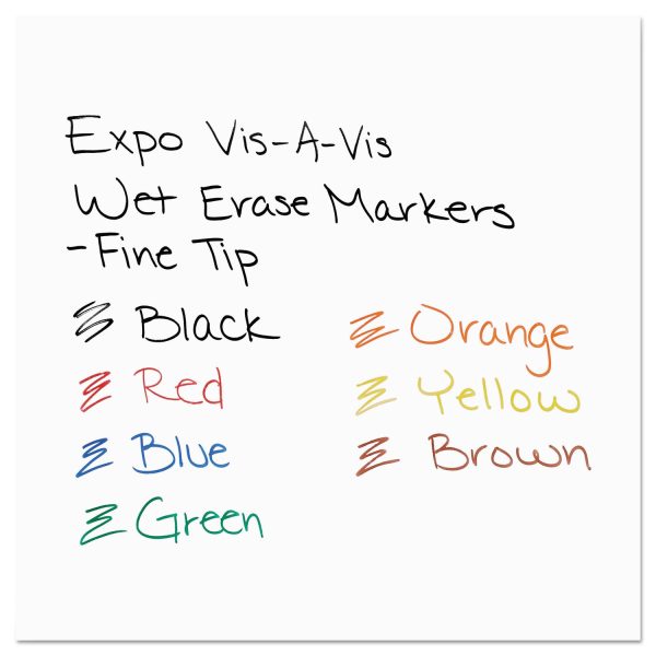 Vis-a-Vis Wet Erase Marker, Fine Bullet Tip, Red, Dozen Online - Image 4