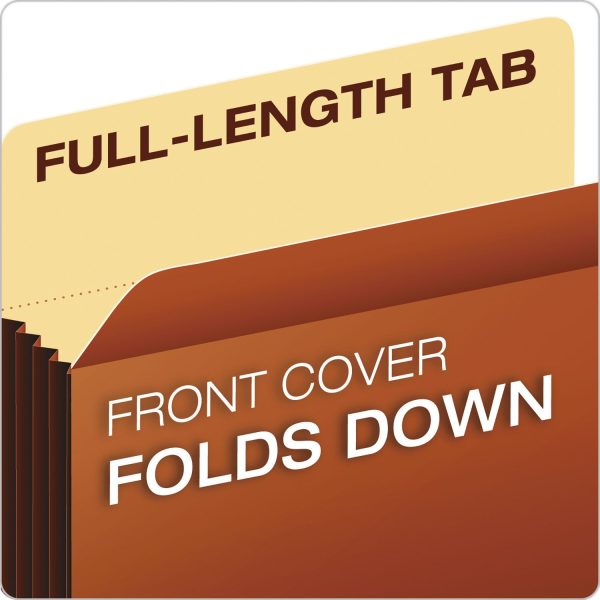 File Pocket with Tyvek, 5.25  Expansion, Letter Size, Redrope, 10 Box on Sale - Image 5