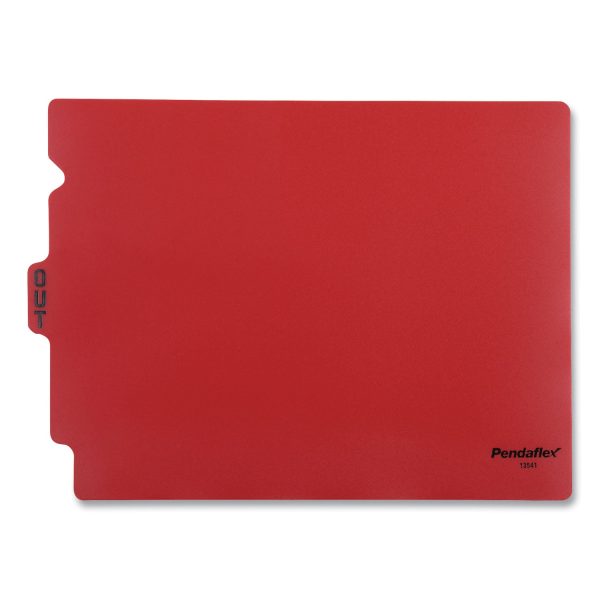 Colored Poly Out Guides with Center Tab, 1 3-Cut End Tab, Out, 8.5 x 11, Red, 50 Box Fashion - Image 4