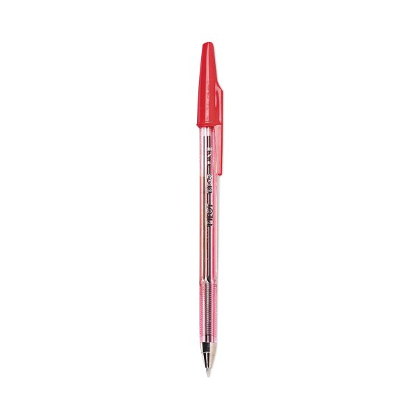 Better Ballpoint Pen, Stick, Fine 0.7 mm, Red Ink, Translucent Red Barrel, Dozen Hot on Sale