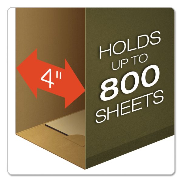 Extra Capacity Reinforced Hanging File Folders with Box Bottom, 4  Capacity, Letter Size, 1 5-Cut Tabs, Green, 25 Box For Discount - Image 2