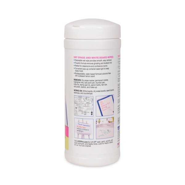 Dry Erase Cleaner Wipes, 7 x 12, 40 Canister Supply - Image 4