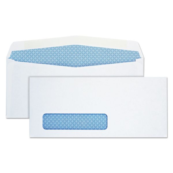 Security Tint Window Envelope, #10, Commercial Flap, Gummed Closure, 4.13 x 9.5, White, 500 Box Sale