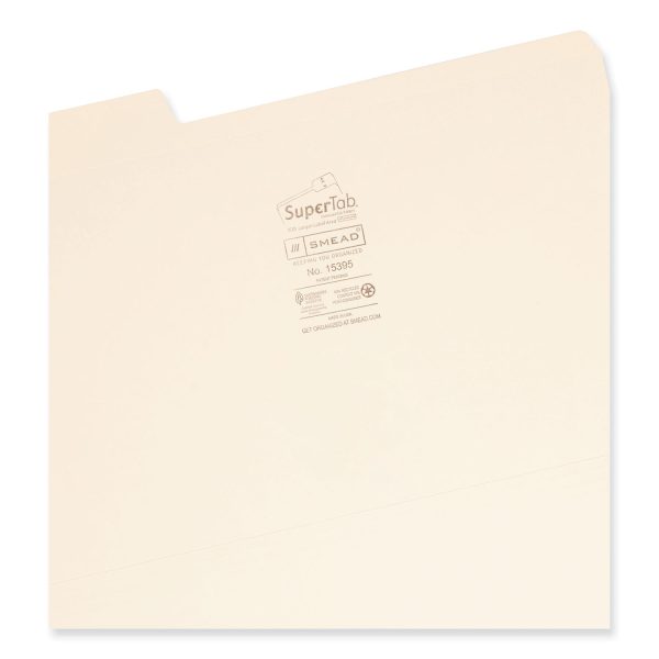 SuperTab Reinforced Guide Height Top Tab Folders, 1 3-Cut Tabs: Assorted, Legal Size, 0.75  Expansion, Manila, 100 Box Fashion - Image 3