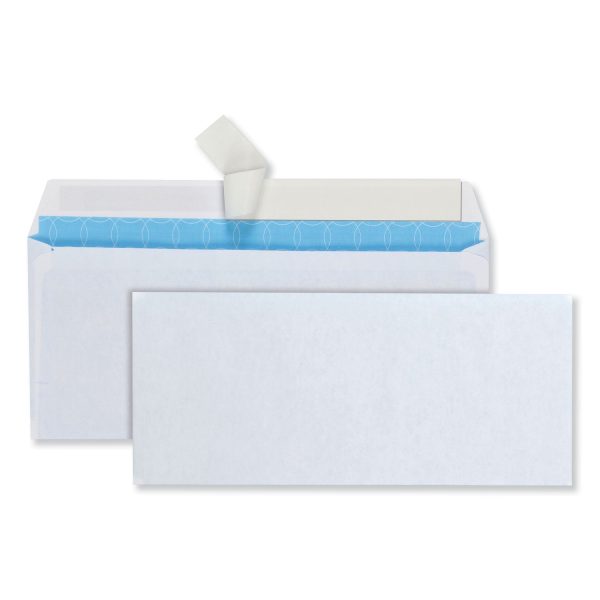 Security Envelope, #10, Commercial Flap, Redi-Strip Adhesive Closure, 4.13 x 9.5, White, 500 Box Cheap