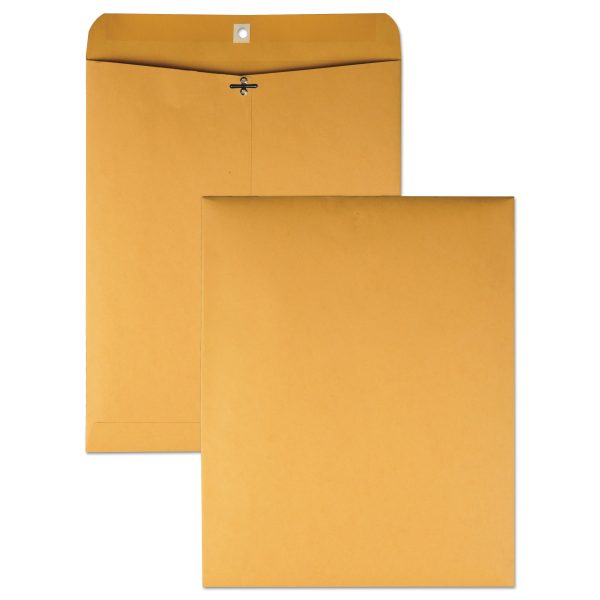 Clasp Envelope, 32 lb Bond Weight Kraft, #14 1 2, Square Flap, Clasp Gummed Closure, 11.5 x 14.5, Brown Kraft, 100 Box Sale