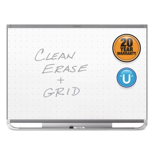 Quartet Prestige 2 Total Erase Magnetic Whiteboard - 96  (8 ft) Width x 48  (4 ft) Height - White Surface - Graphite Frame - Horizontal - Magnetic - 1 Each Hot on Sale - Image 2