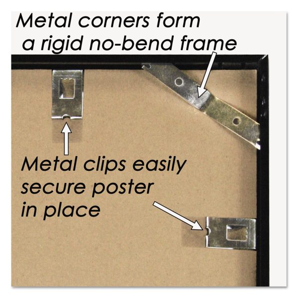 Metal Poster Frame, Plastic Face, 18 x 24, Black Cheap - Image 4