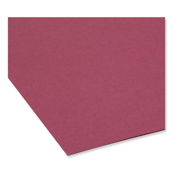 Colored File Folders, 1 3-Cut Tabs: Assorted, Letter Size, 0.75  Expansion, Maroon, 100 Box Online now - Image 4