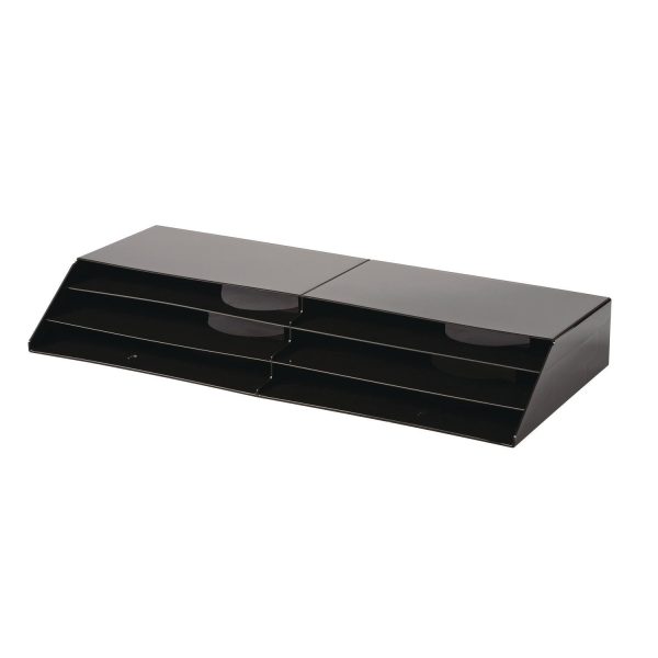 Optimizers Six-Pocket Organizer, 6 Sections, Letter Size, 26.66  x 3.8  x 11.56  , Black For Cheap - Image 3