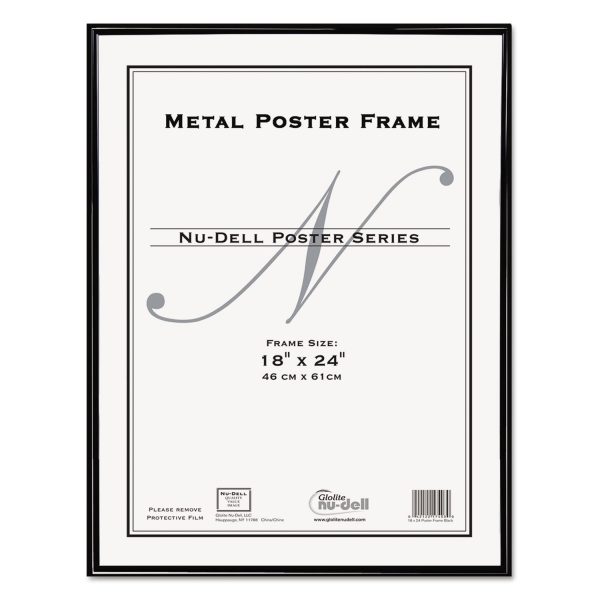 Metal Poster Frame, Plastic Face, 18 x 24, Black Cheap