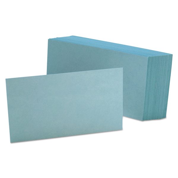 Unruled Index Cards, 3 x 5, Blue, 100 Pack For Sale