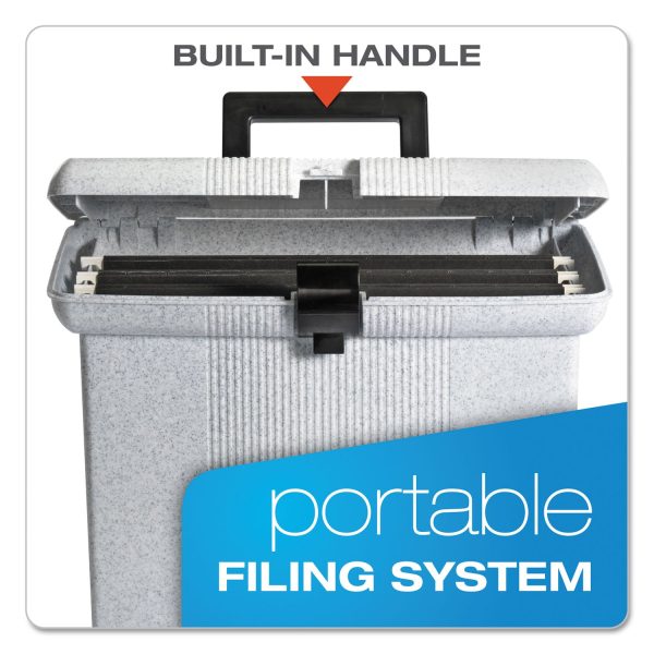Portable File Boxes, Letter Files, 14.88  x 6.5  x 11.88 , Granite For Cheap - Image 2