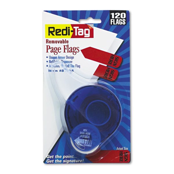 Arrow Message Page Flags in Dispenser,  Sign Here , Red, 120 Dispenser For Discount - Image 2