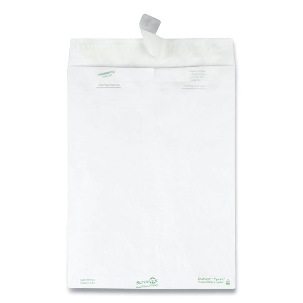 Lightweight 14 lb Tyvek Catalog Mailers, #10 1 2, Square Flap, Redi-Strip Adhesive Closure, 9 x 12, White, 100 Box For Cheap - Image 2