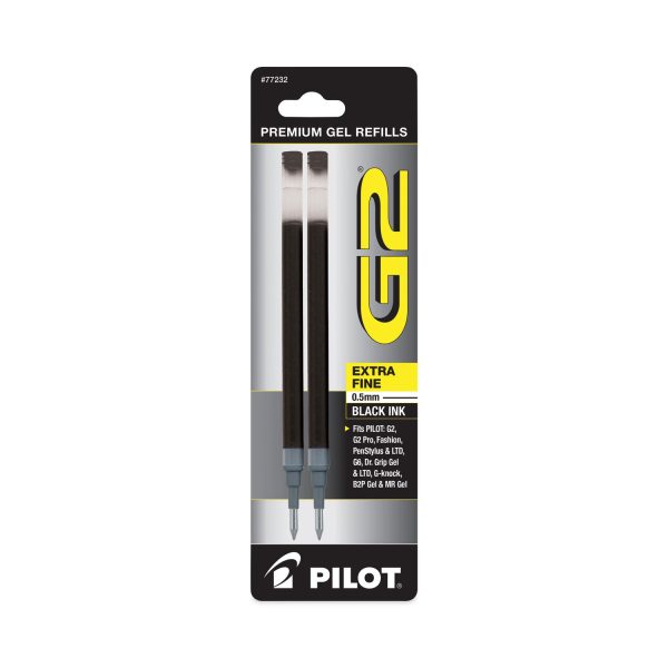 Refill for Pilot B2P, Dr Grip, G2, G6, MR Metropolitan, Precise BeGreen and Q7 Gel Pens, Extra-Fine Tip, Black Ink, 2 Pack Online Sale - Image 2