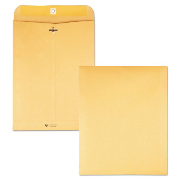 Clasp Envelope, 28 lb Bond Weight Kraft, #93, Square Flap, Clasp Gummed Closure, 9.5 x 12.5, Brown Kraft, 100 Box For Discount