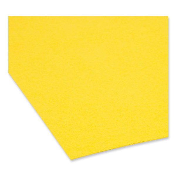 Colored File Folders, 1 3-Cut Tabs: Assorted, Legal Size, 0.75  Expansion, Yellow, 100 Box Cheap - Image 4
