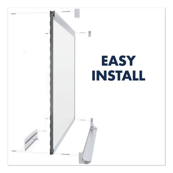 Quartet Prestige 2 Total Erase Magnetic Whiteboard - 96  (8 ft) Width x 48  (4 ft) Height - White Surface - Graphite Frame - Horizontal - Magnetic - 1 Each Hot on Sale - Image 5