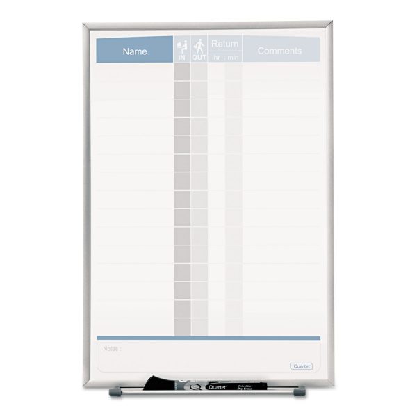 Quartet Matrix 15-employee In Out Board - 16  Height x 11  Width - White Natural Cork Surface - Magnetic, Durable - Silver Frame - 1 Each For Cheap - Image 2
