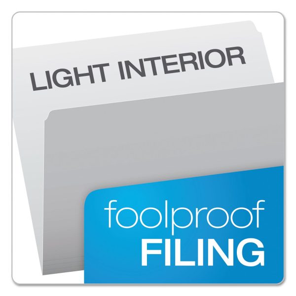 Colored File Folders, Straight Tabs, Letter Size, Gray Light Gray, 100 Box Sale - Image 3