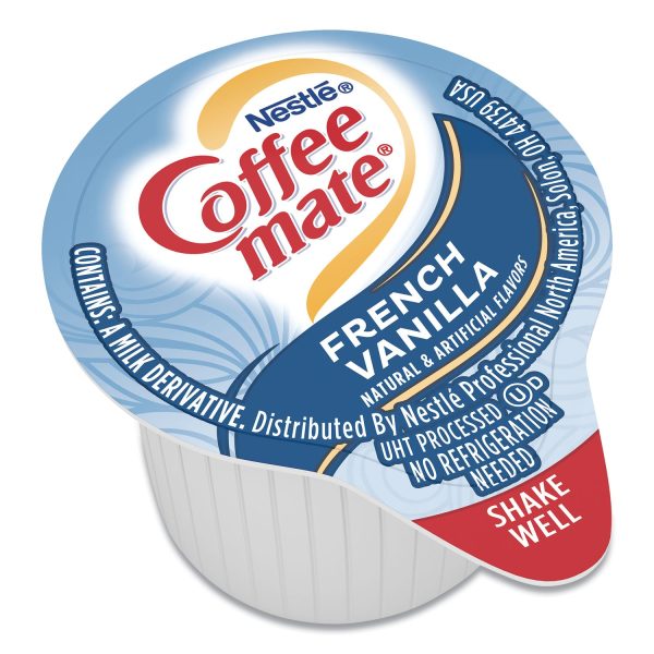 Liquid Coffee Creamer, French Vanilla, 0.38 oz Mini Cups, 50 Box Supply - Image 2