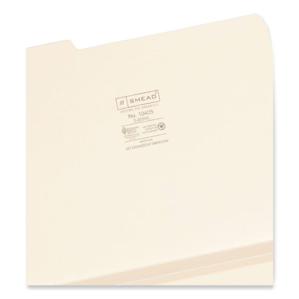 Expandable Heavyweight File Folders, 1 3-Cut Tabs: Assorted, Letter Size, 1.5  Expansion, Manila, 50 Box Hot on Sale - Image 3